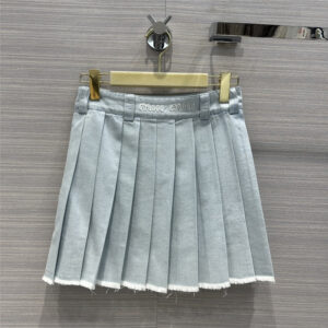 miumiu new retro blue and white denim miniskirt