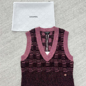 Chanel color block cashmere vest