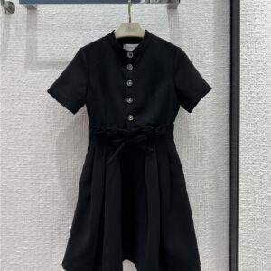 Dior early spring new bow short sleeve dress
