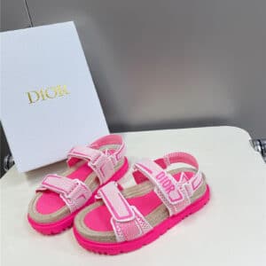 Dior latest Velcro hemp rope sandals