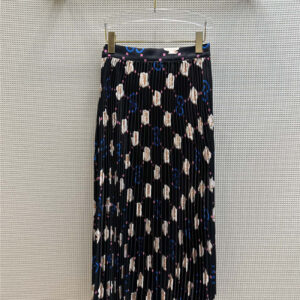 gucci printed pleated long skirt