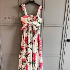 Dolce & Gabbana d&g carnation print long dress