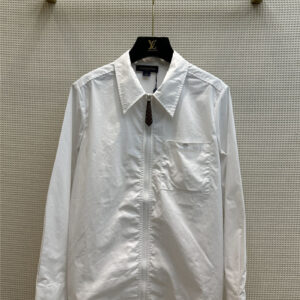 louis vuitton LV lapel white shirt coat