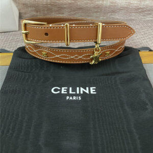 celine embroidered belt in vintage calfskin
