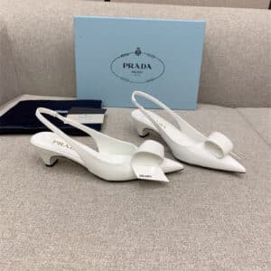 prada catwalk new cat heel origami back empty shoes