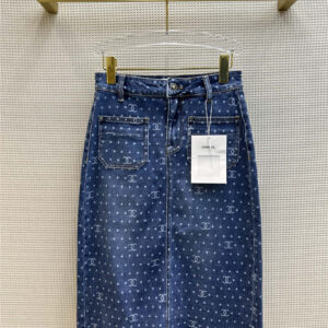 Chanel simple all-match denim skirt