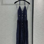 Chanel double c buckle suspender knitted dress