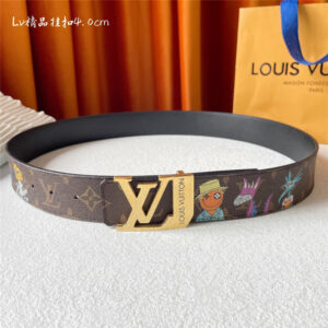 louis vuitton LV classic printed surface with leather belt