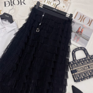 dior layered mesh skirt