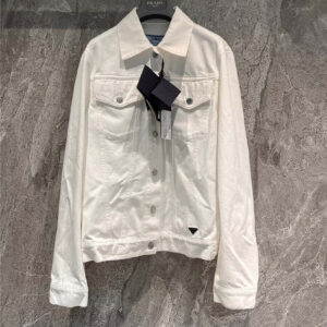 prada white denim jacket