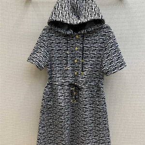 Givenchy jacquard hooded dress