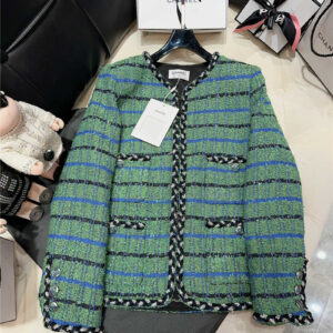 chanel woven irregular woolen coat