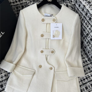 chanel mid length coat