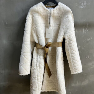 dior wool all-in-one long coat