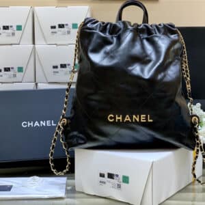 chanel 22 large handbag black