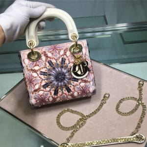 mini lady dior embroidered bag