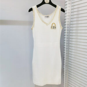 Chanel beaded strap knitted dress