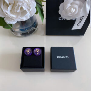 Chanel 23c button earrings