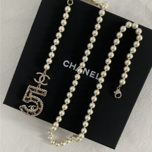Chanel No. 5 pearl necklace