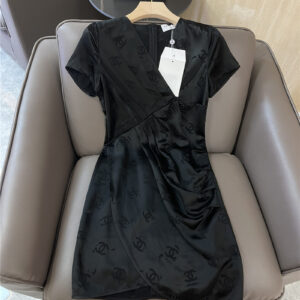 Chanel new dark pattern jacquard dress