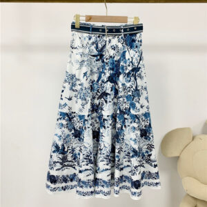 dior floral print micro pleated skirt