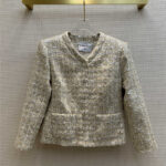 Chanel early autumn series big big sequin gold tweed coat