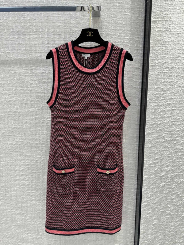 chanel knitted vest dress
