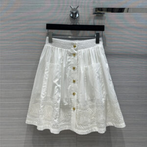 celine pure retro temperament girly white skirt