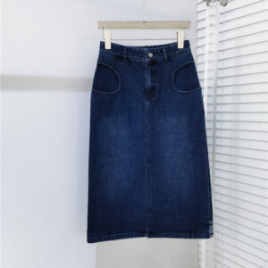 Dior new slit denim skirt