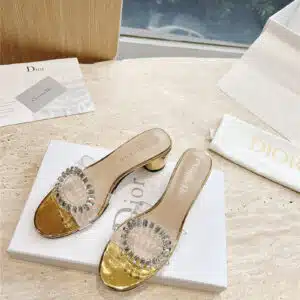 dior summer new rhinestone sandals and slippers