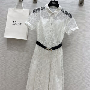 dior letter embroidery dress