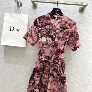 Dior Jouy animal print silk dress