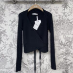 Dior early autumn new cross tie knitted jacket