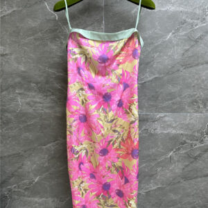 gucci silk floral dress