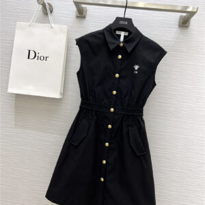 dior sleeveless waist shirt dress