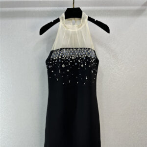 miumiu Sleeveless A-version sundress with diamond sequins