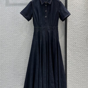 Dior original color blue denim dress