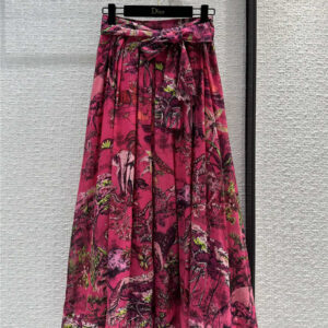 dior Lani pink Voyage Jouy print long skirt