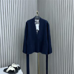 dior tie cashmere knitted coat