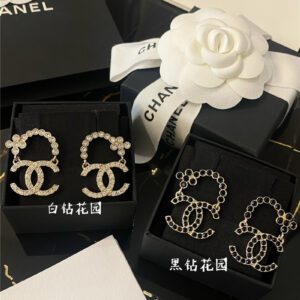 Chanel Swarovski crystal diamond earrings