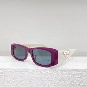 prada new trendy triangle logo rectangular sunglasses