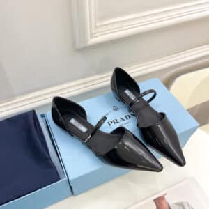 prada catwalk style hollow pointed ballet shoes
