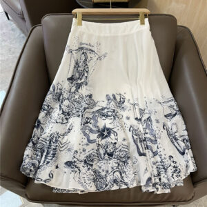 dior constellation print long skirt