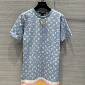 louis vuitton LV printed geometric T-shirt dress