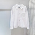 loewe boyfriend style white denim shirt jacket