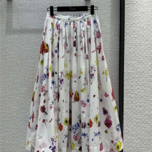 Dior dream garden series printed pattern long skirt