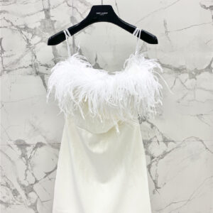 YSL Ostrich Feather Upgraded Dress