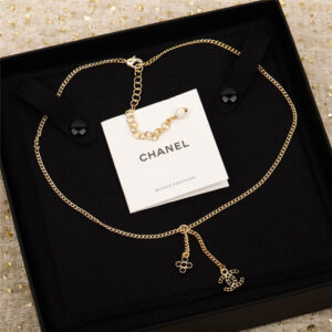 Chanel handmade four-leaf clover necklace