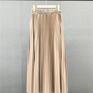 valentino solid color pleated skirt