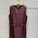 prada autumn winter new product leather vest sundress